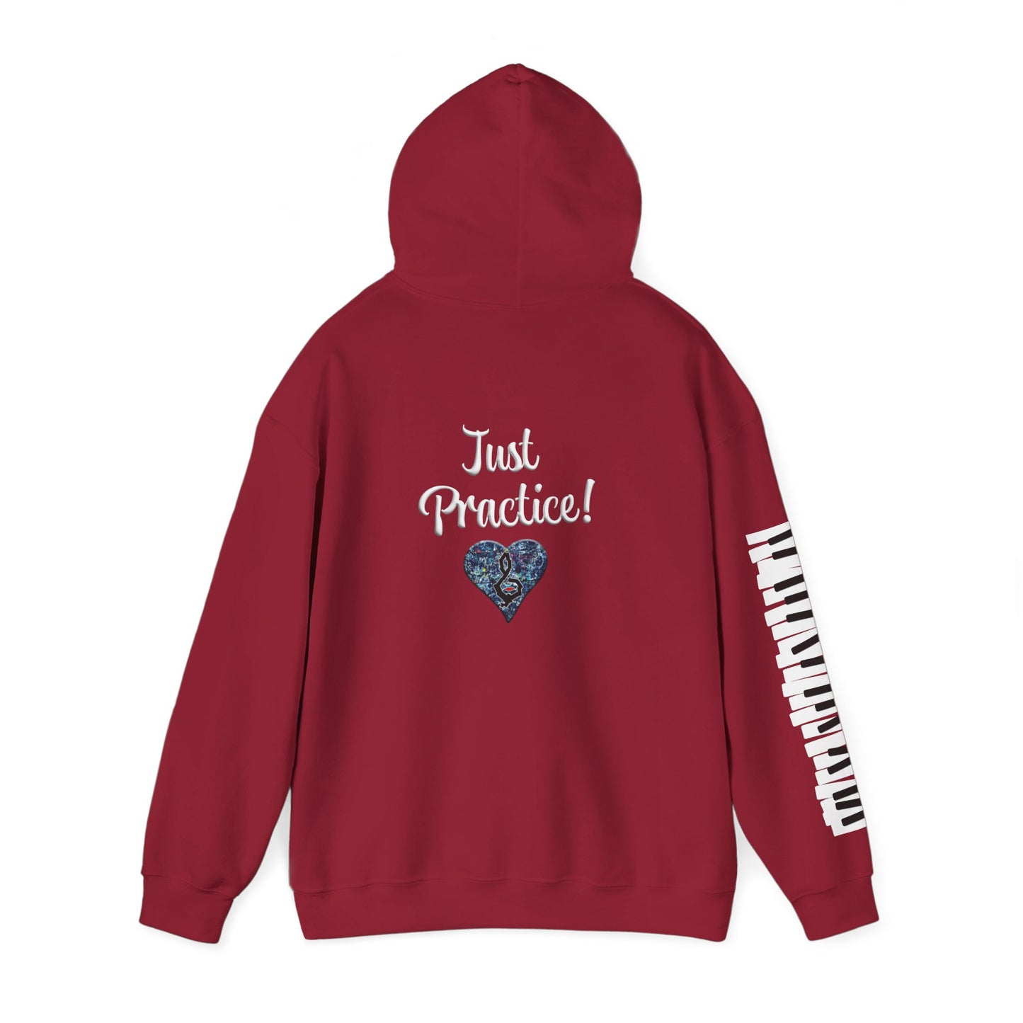 Hunter Hall: Just Practice Piano Sleeve Heavy Blend Hoodie