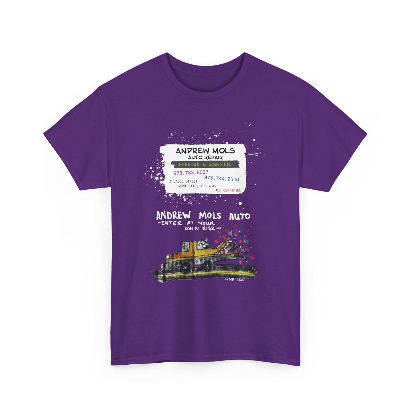 ANDREW MOLS AUTO REPAIR Unisex Heavy Cotton Tee