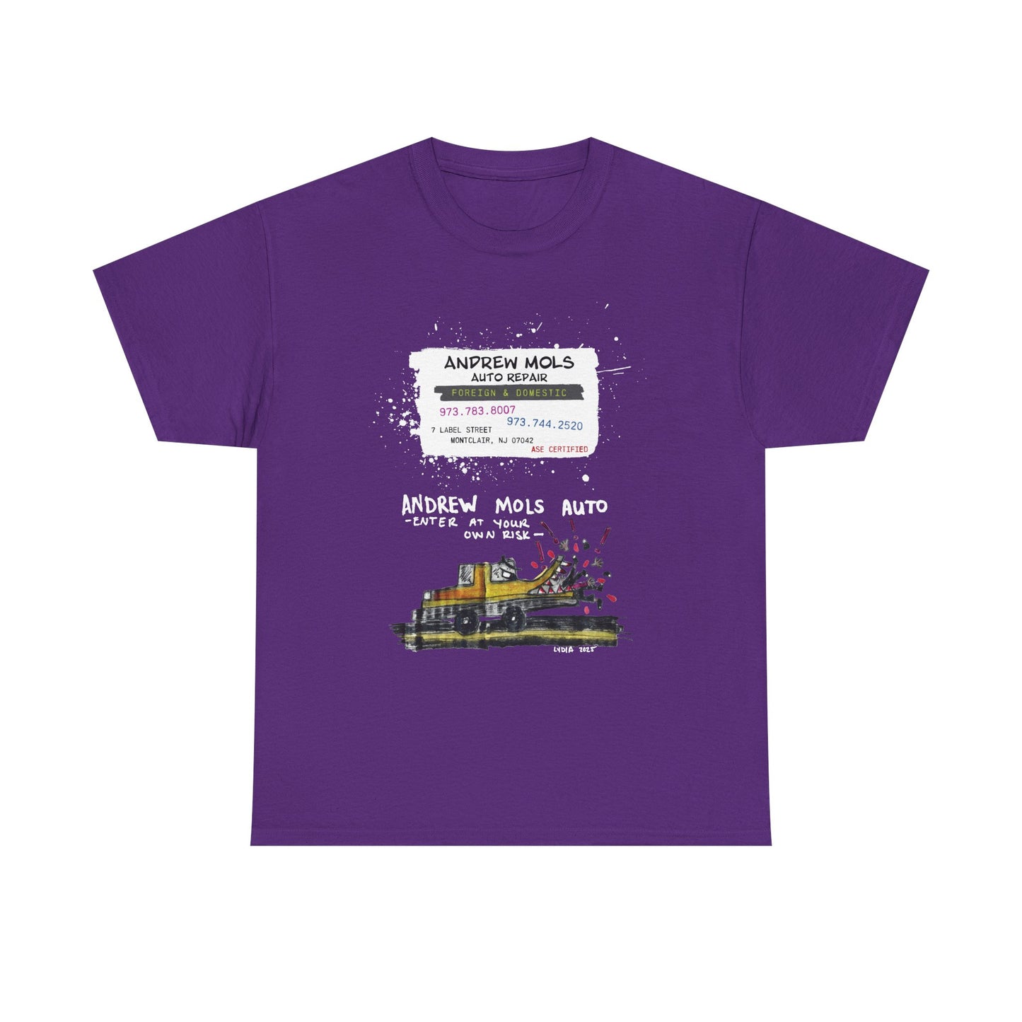 ANDREW MOLS AUTO REPAIR Unisex Heavy Cotton Tee