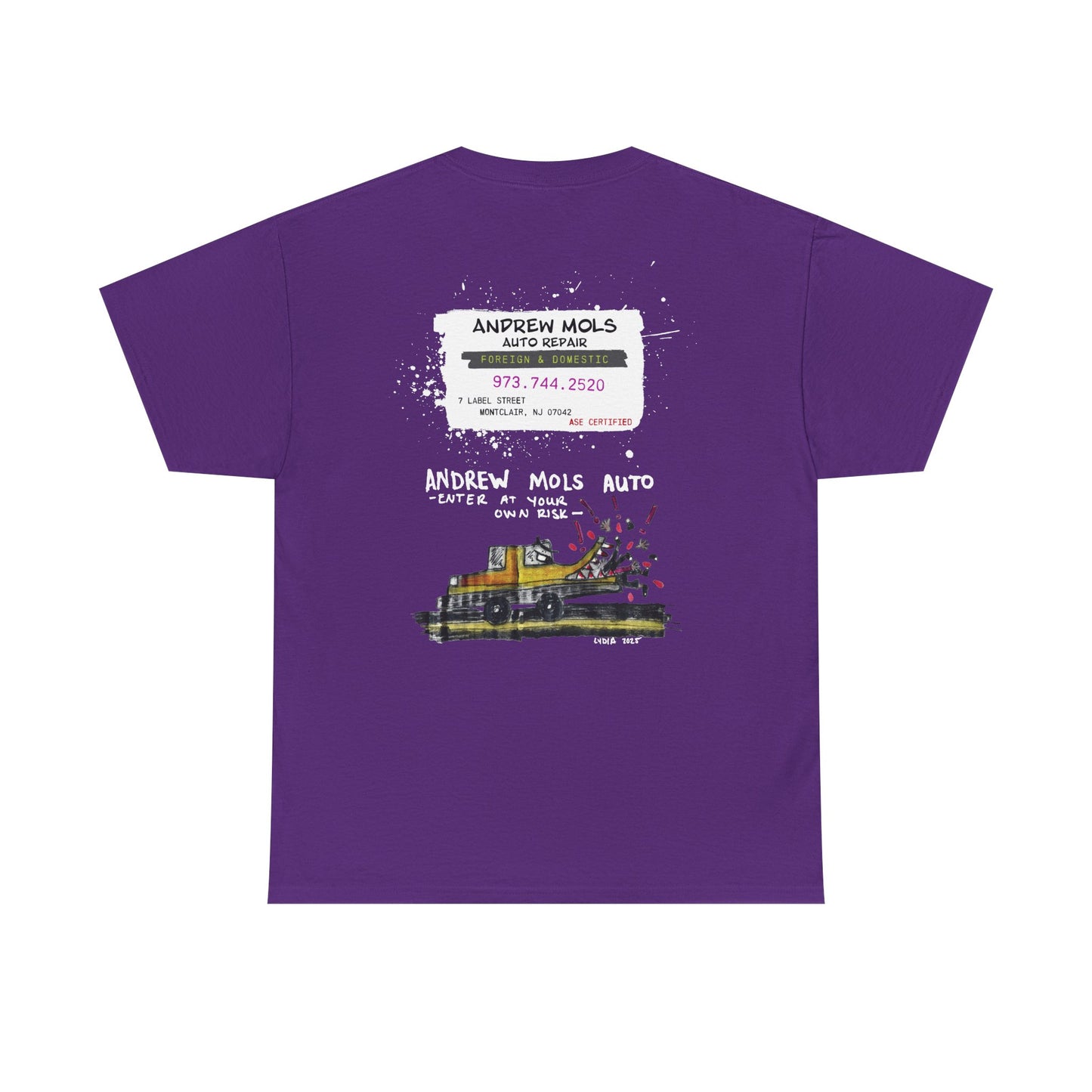 ANDREW MOLS AUTO REPAIR Unisex Heavy Cotton Tee B