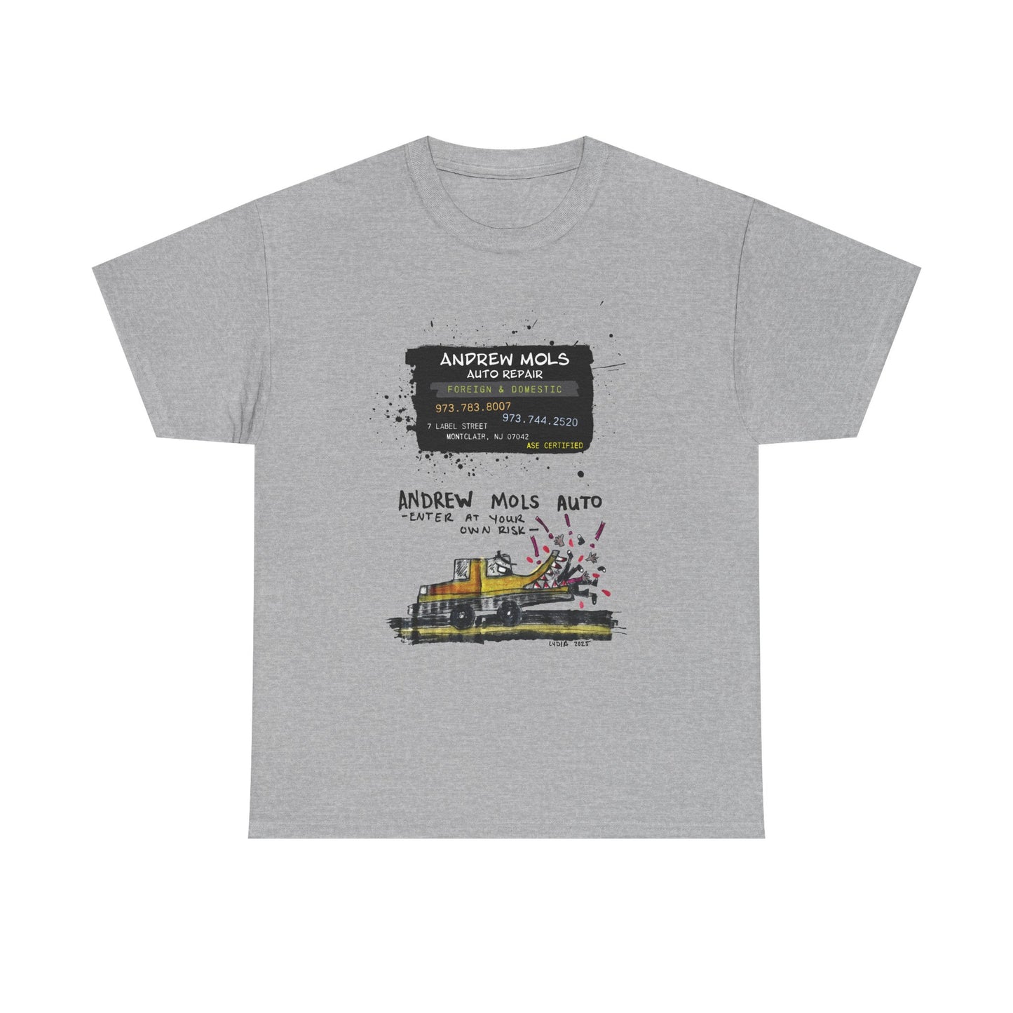 ANDREW MOLS AUTO REPAIR Unisex Heavy Cotton Tee