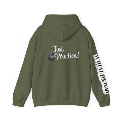 Hunter Hall: Just Practice Guitar and Piano Sleeve Heavy Blend Hoodie