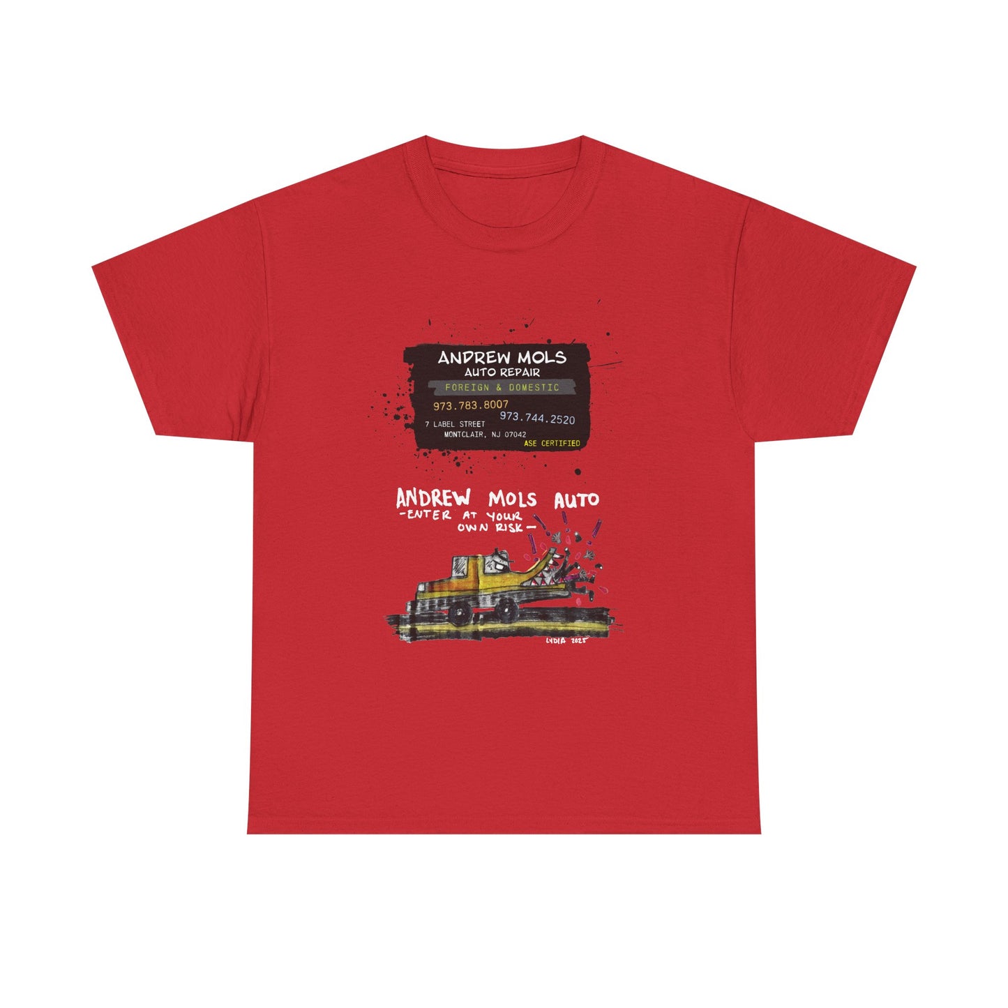 ANDREW MOLS AUTO REPAIR Unisex Heavy Cotton Tee