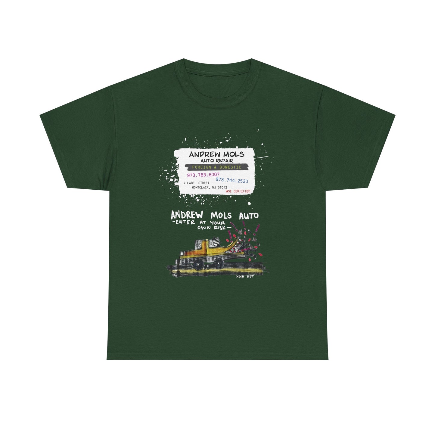 ANDREW MOLS AUTO REPAIR Unisex Heavy Cotton Tee